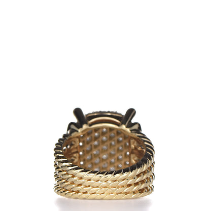 David Yurman 18K Yellow Gold Diamond 16mm Wheaton Ring 49 4.75 4 of 5