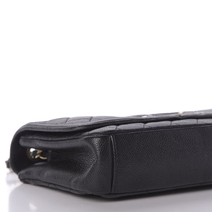 Chanel Caviar Quilted Medium CC Filigree Flap Black 6 of 9