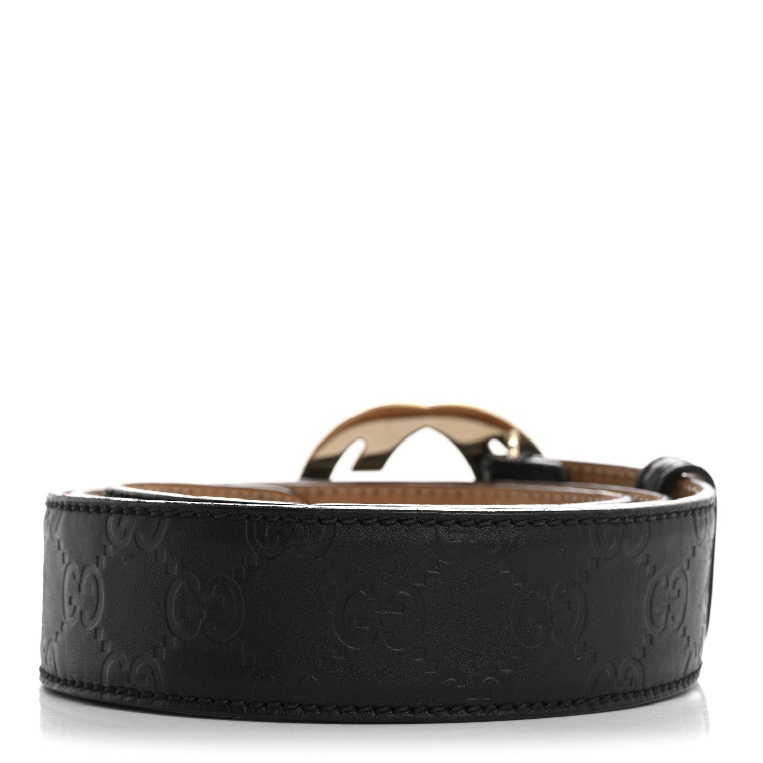 Gucci Guccissima Signature Interlocking G Belt 100 40 Black 2 of 9