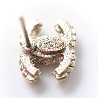 Chanel Crystal Mini CC Earrings Gold 4 of 4