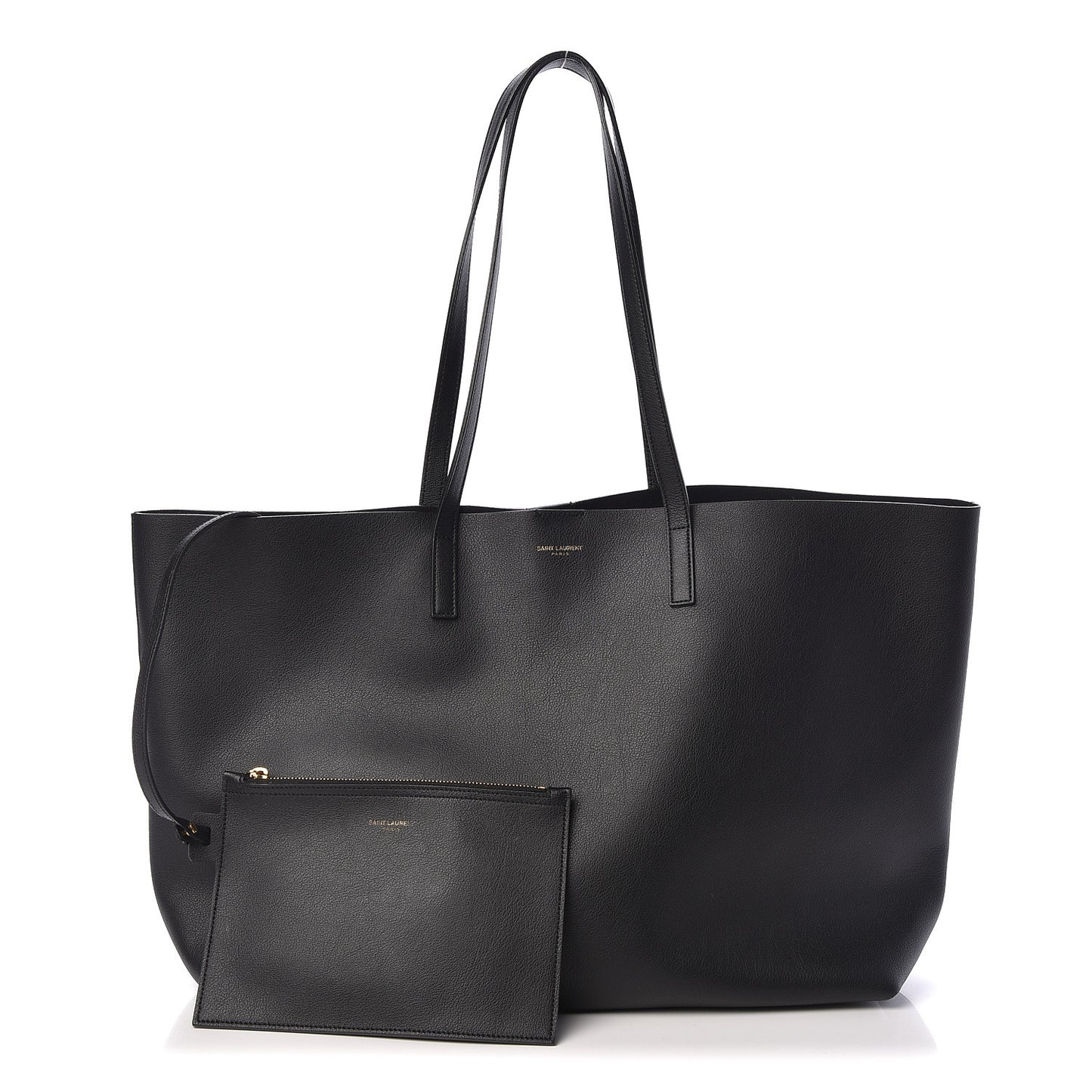 Calfskin Large Shopping Tote Black