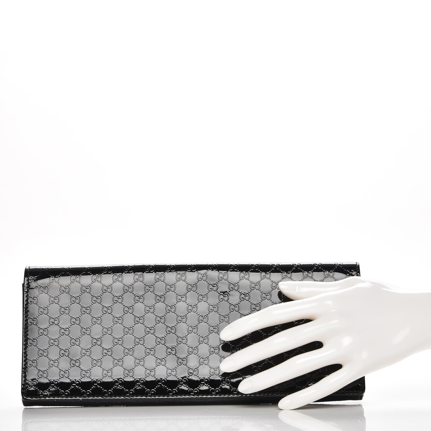 Gucci Patent Microguccissima Small Broadway Clutch Black 2 of 7