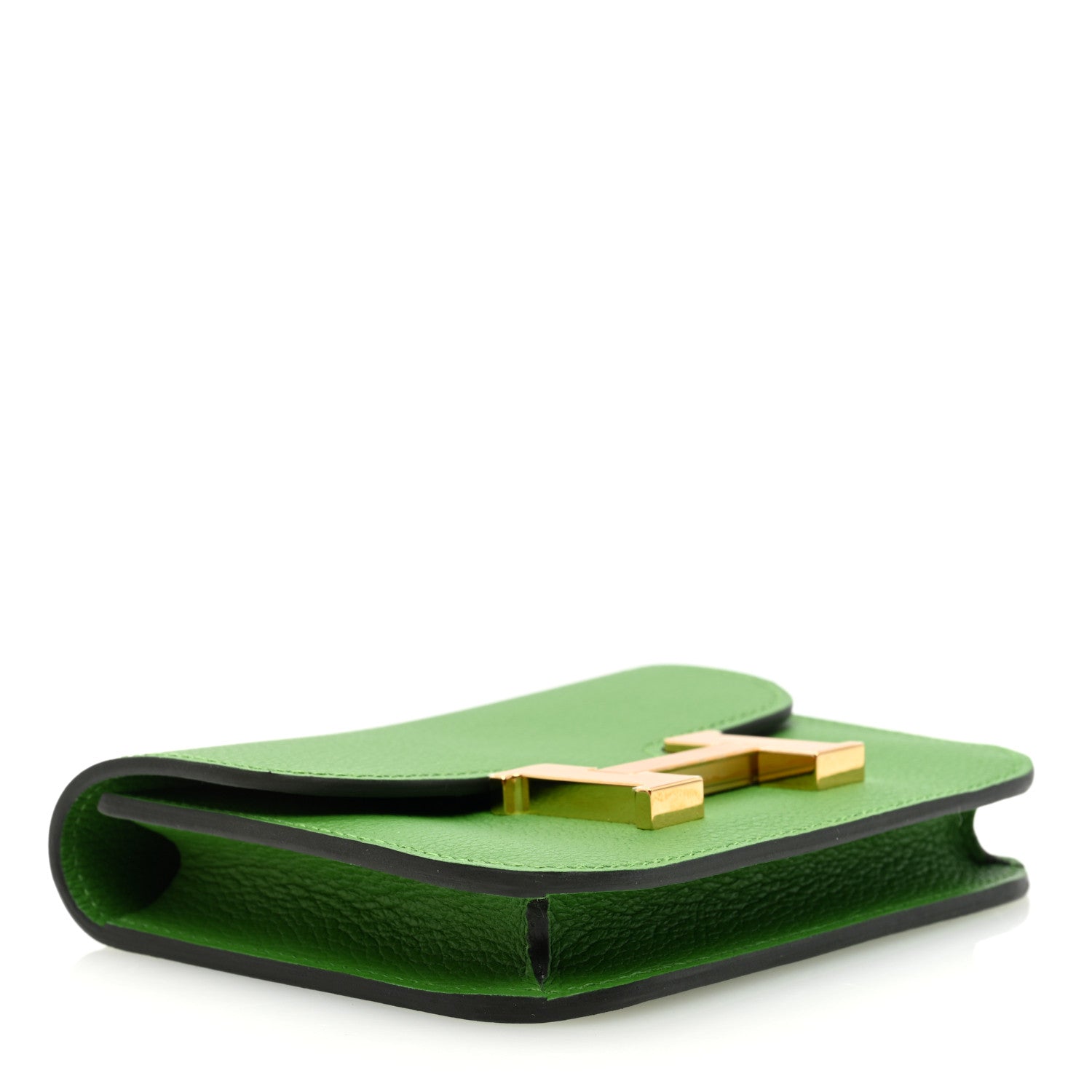 Hermes Evercolor Bi-Color Constance Slim Wallet Vert Yucca Mauve Pale 5 of 8
