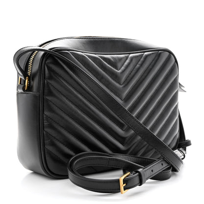 Saint Laurent Calfskin Matelasse Monogram Lou Camera Bag Black 3 of 11