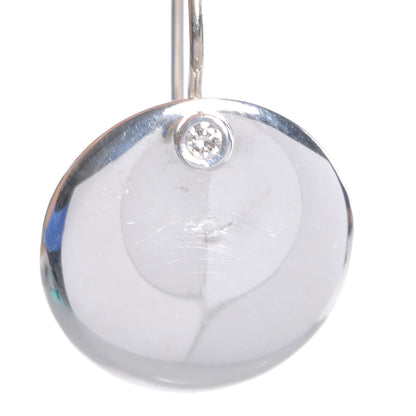 Tiffany Sterling Silver Diamond Elsa Peretti Dangle Earrings 4 of 4