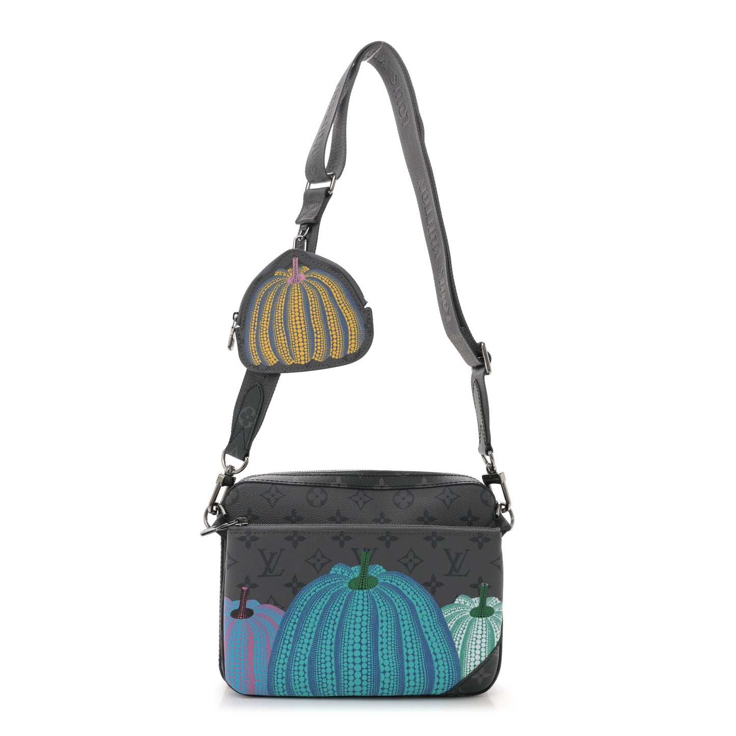 LV x YK Monogram Eclipse Reverse Pumpkin Trio Messenger