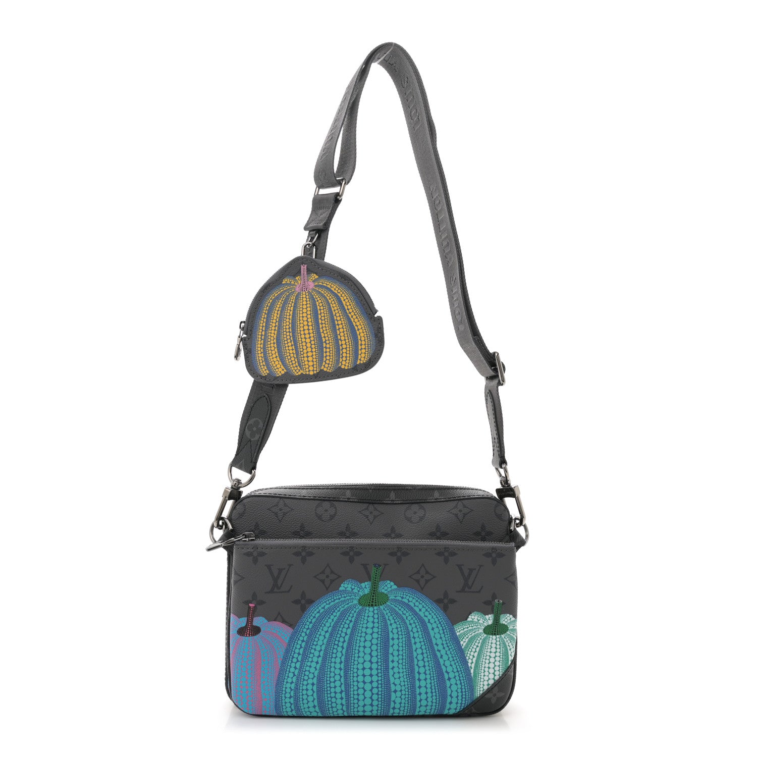 Louis Vuitton LV x YK Monogram Eclipse Reverse Pumpkin Trio Messenger 1 of 9