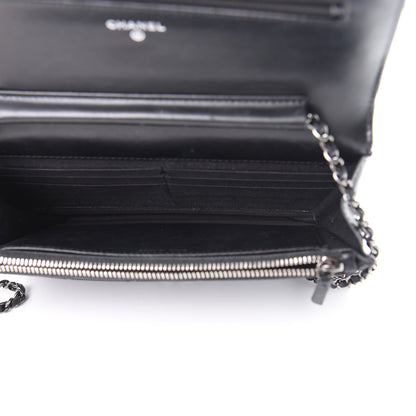 Chanel Patent Quilted Golden Class Wallet on Chain WOC Black 5 of 16