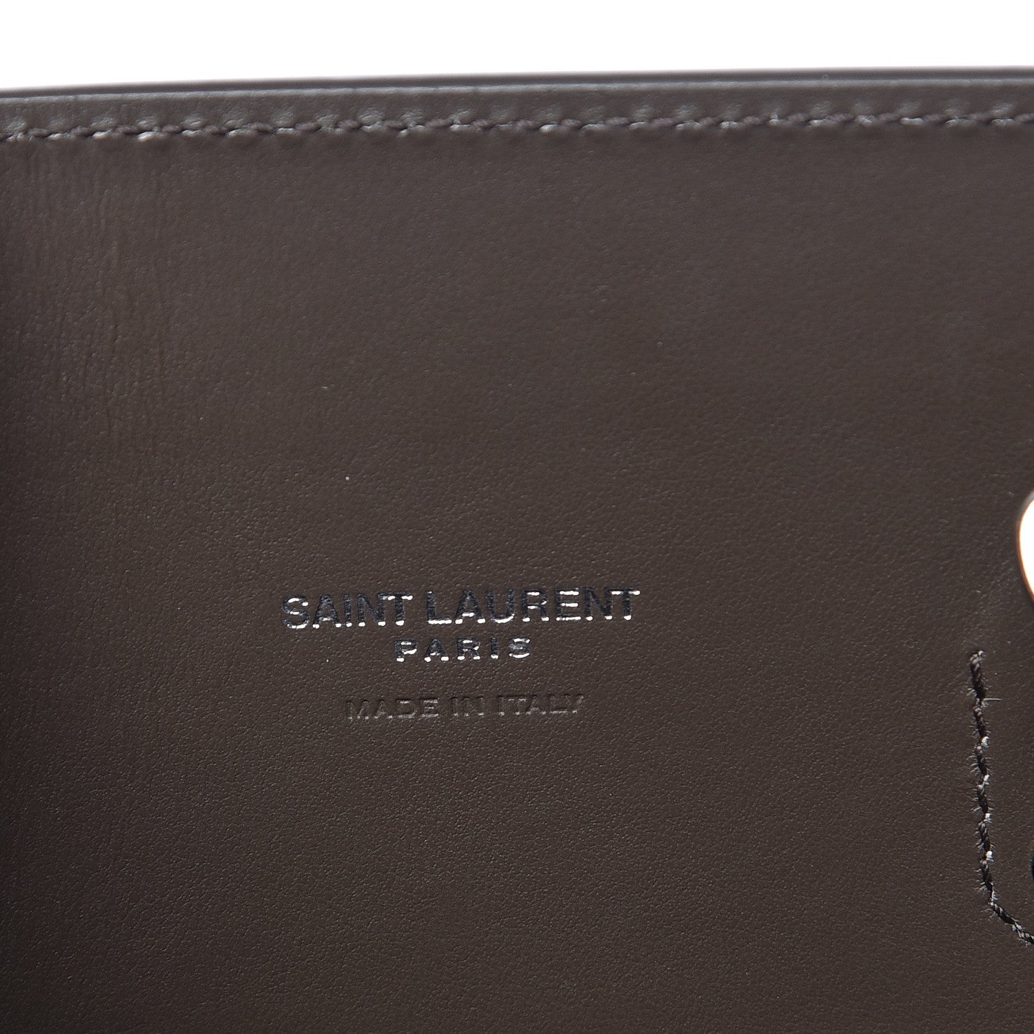 Saint Laurent Calfskin Crocodile Embossed Baby Sac De Jour Dark Brown 6 of 9