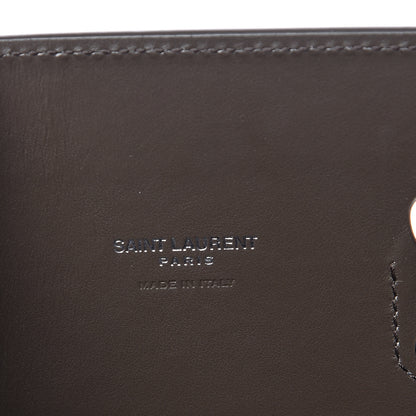 Saint Laurent Calfskin Crocodile Embossed Baby Sac De Jour Dark Brown 6 of 9