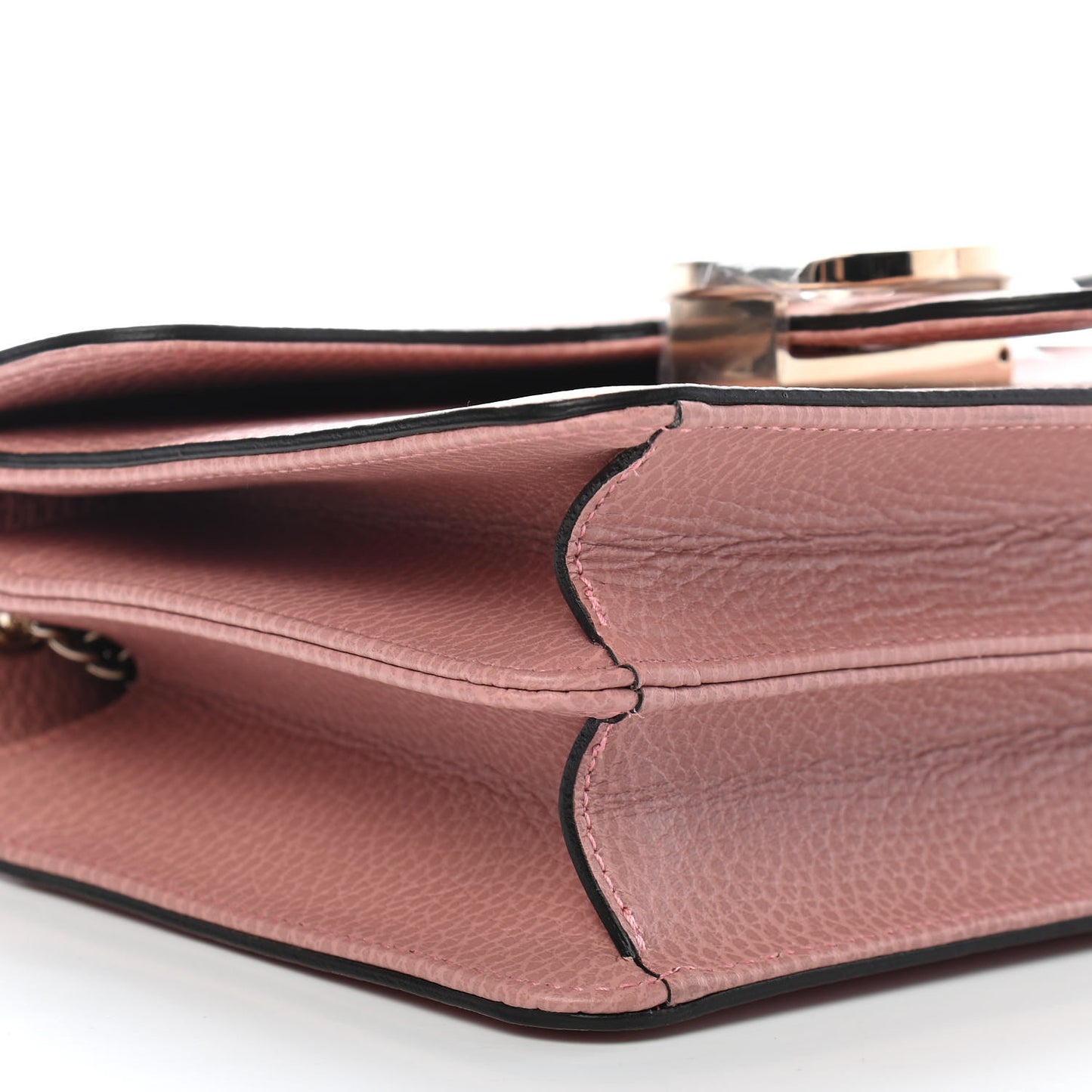 Dollar Calfskin Small Interlocking G Shoulder Bag Soft Pink