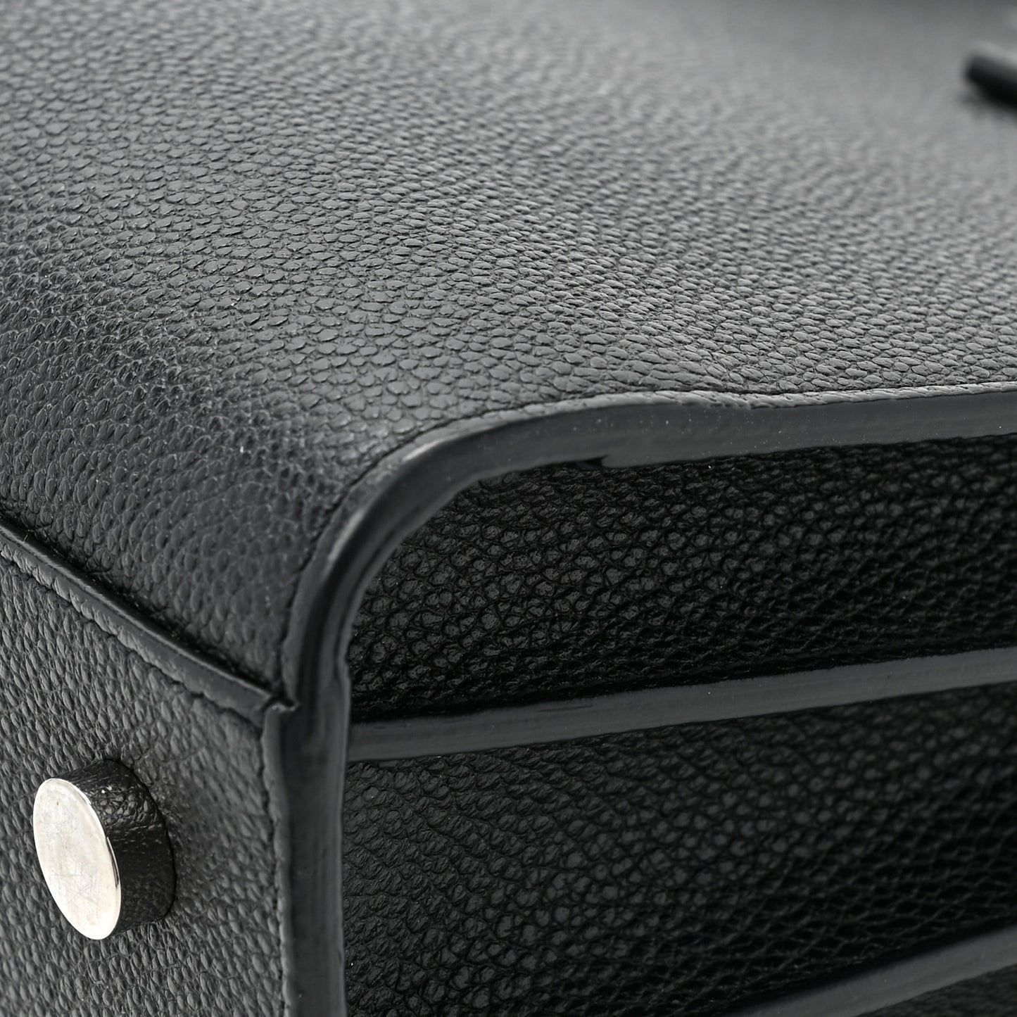 SAINT LAURENT Grained Calfskin Baby Sac De Jour Black