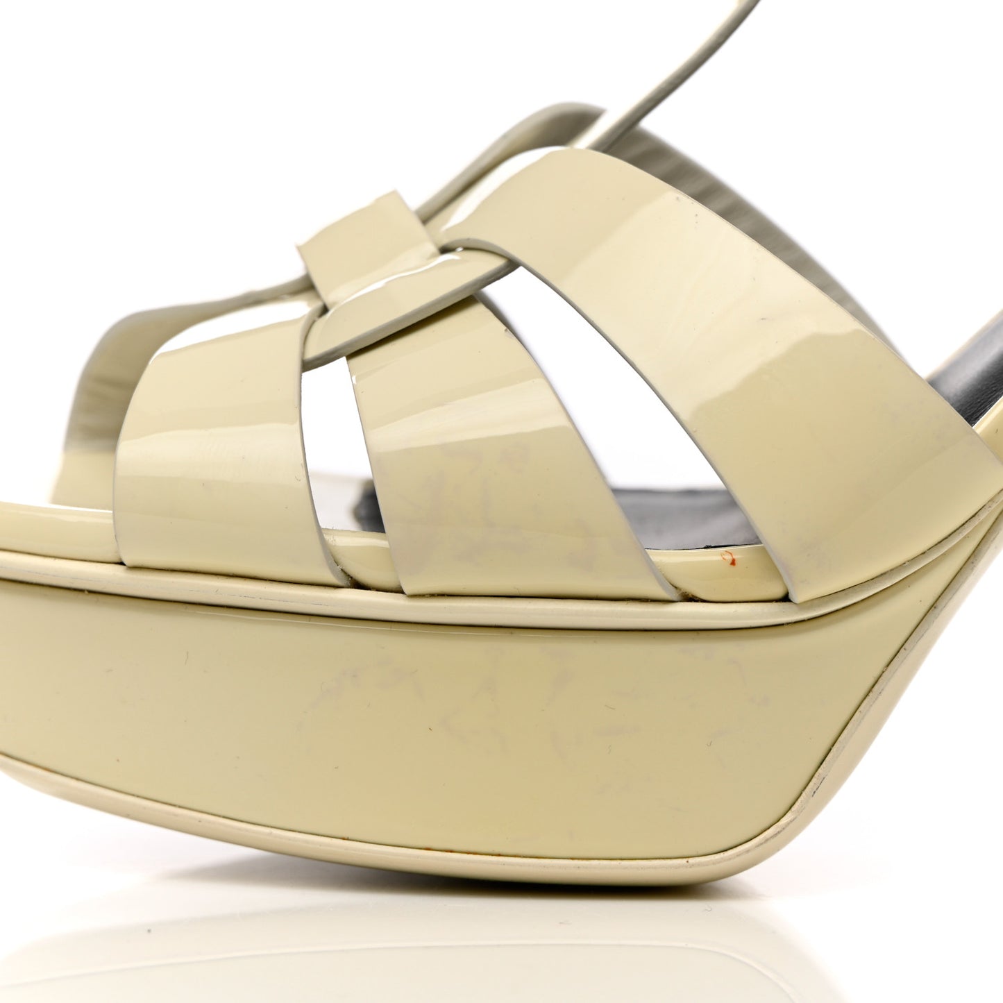 Calfskin Tribute 75 Platform Sandals 39 White