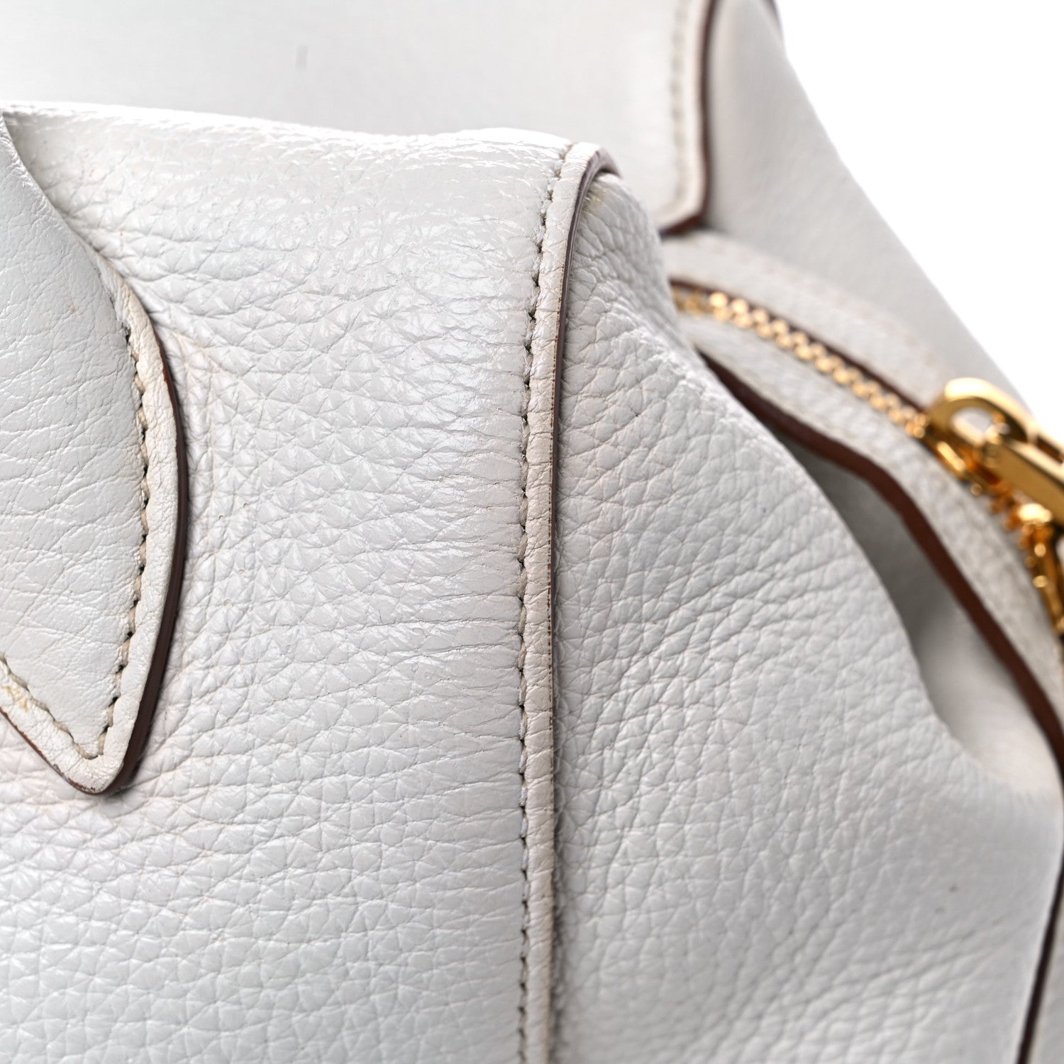 Prada Vitello Daino Medium Top Handle Bag White 13 of 20