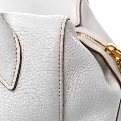 Prada Vitello Daino Medium Top Handle Bag White 13 of 20