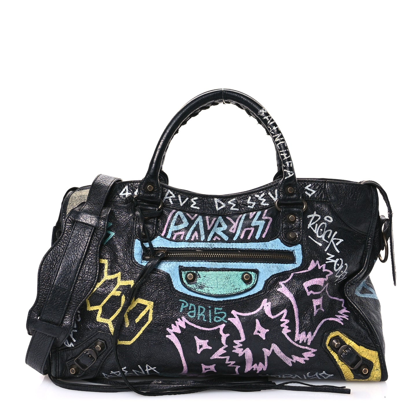 Agneau Graffiti All Over Classic Hardware City Black Multicolor