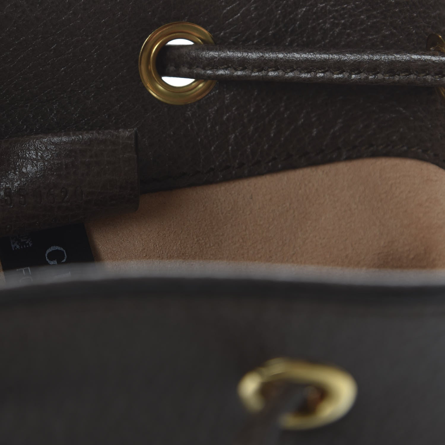 Gucci GG Supreme Monogram Web Mini Ophidia Bucket Bag Brown 8 of 9