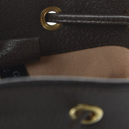 Gucci GG Supreme Monogram Web Mini Ophidia Bucket Bag Brown 8 of 9