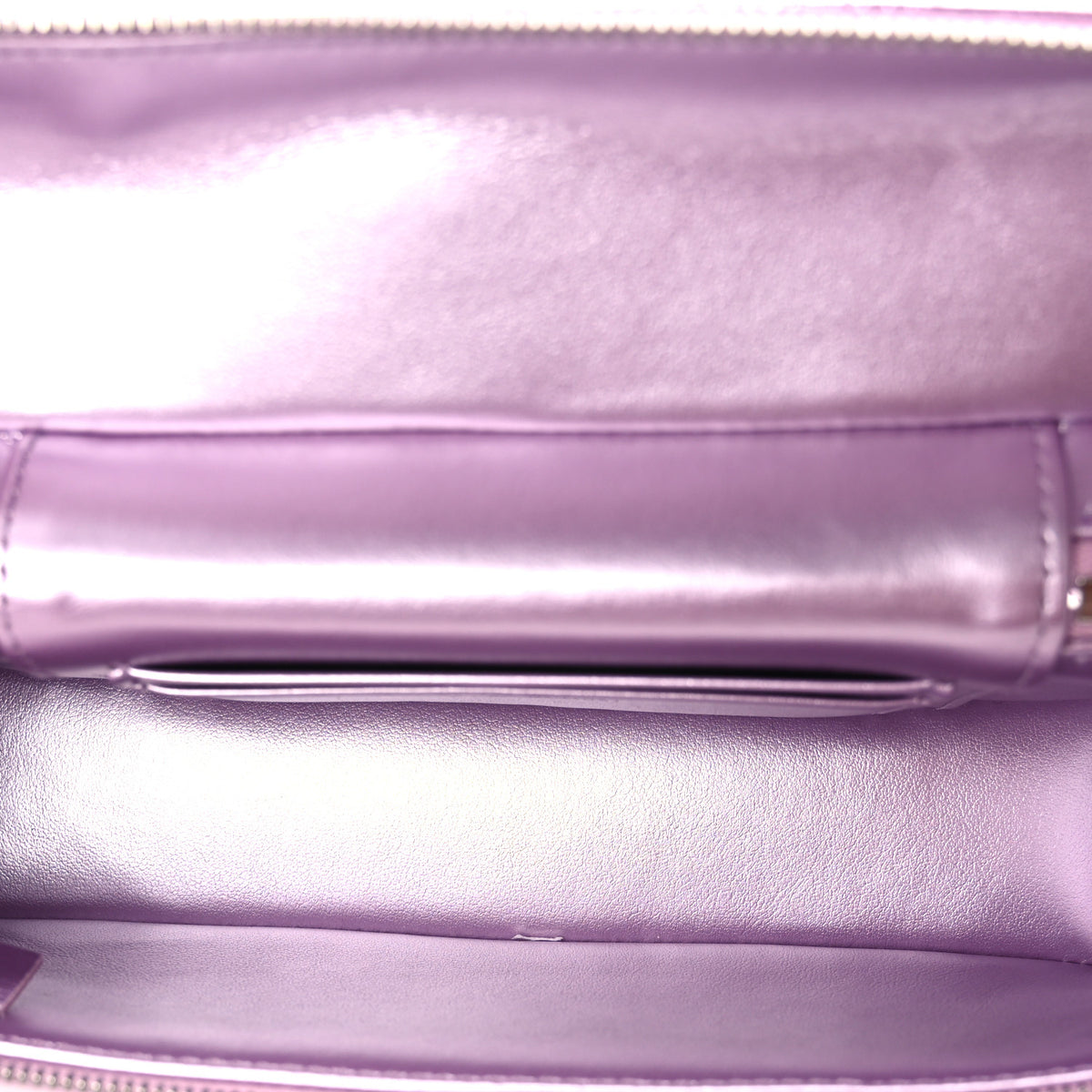 Chanel Metallic Calfskin Quilted Slim Vanity With Chain Pink 4 of 10