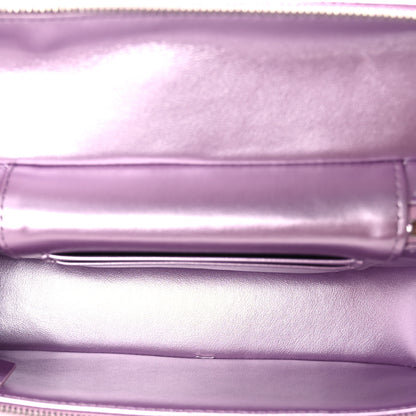 Chanel Metallic Calfskin Quilted Slim Vanity With Chain Pink 4 of 10