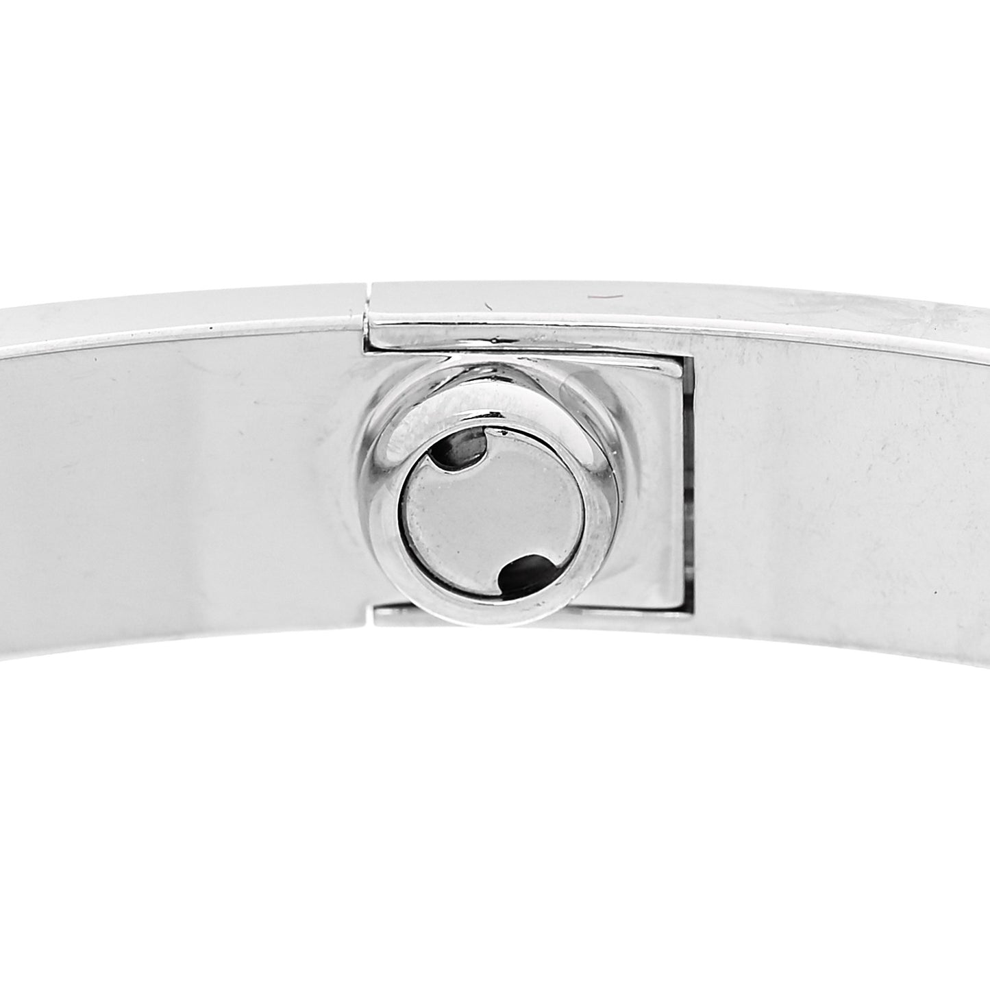 18K White Gold 4 Diamond Love Bracelet 17