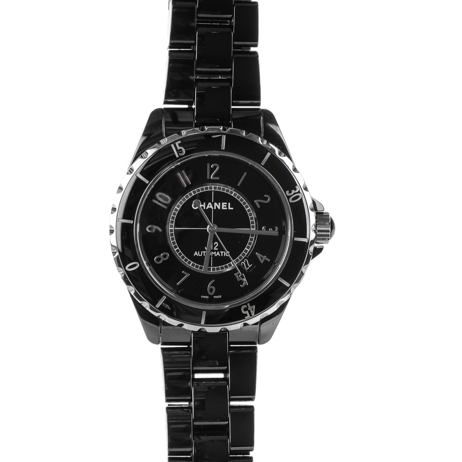 Chanel Stainless Steel Ceramic 41mm J12 Automatic Watch Black 1 of 8