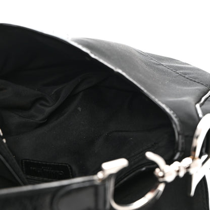 Christian Dior Canvas Patent Calfskin Saddle Bag Black 4 of 19
