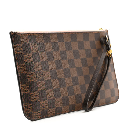 Louis Vuitton Damier Ebene Neverfull MM GM Pochette Rose Ballerine 3 of 12