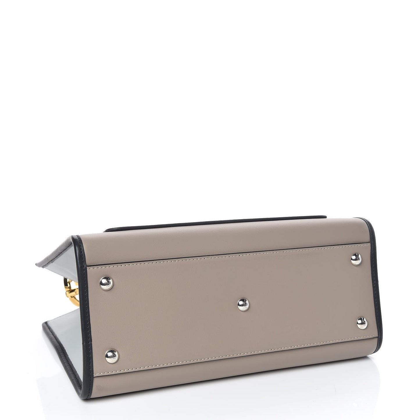 Vitello Century F is Fendi Small Runaway Satchel Tortora Soap Grigio Perla Burro Black