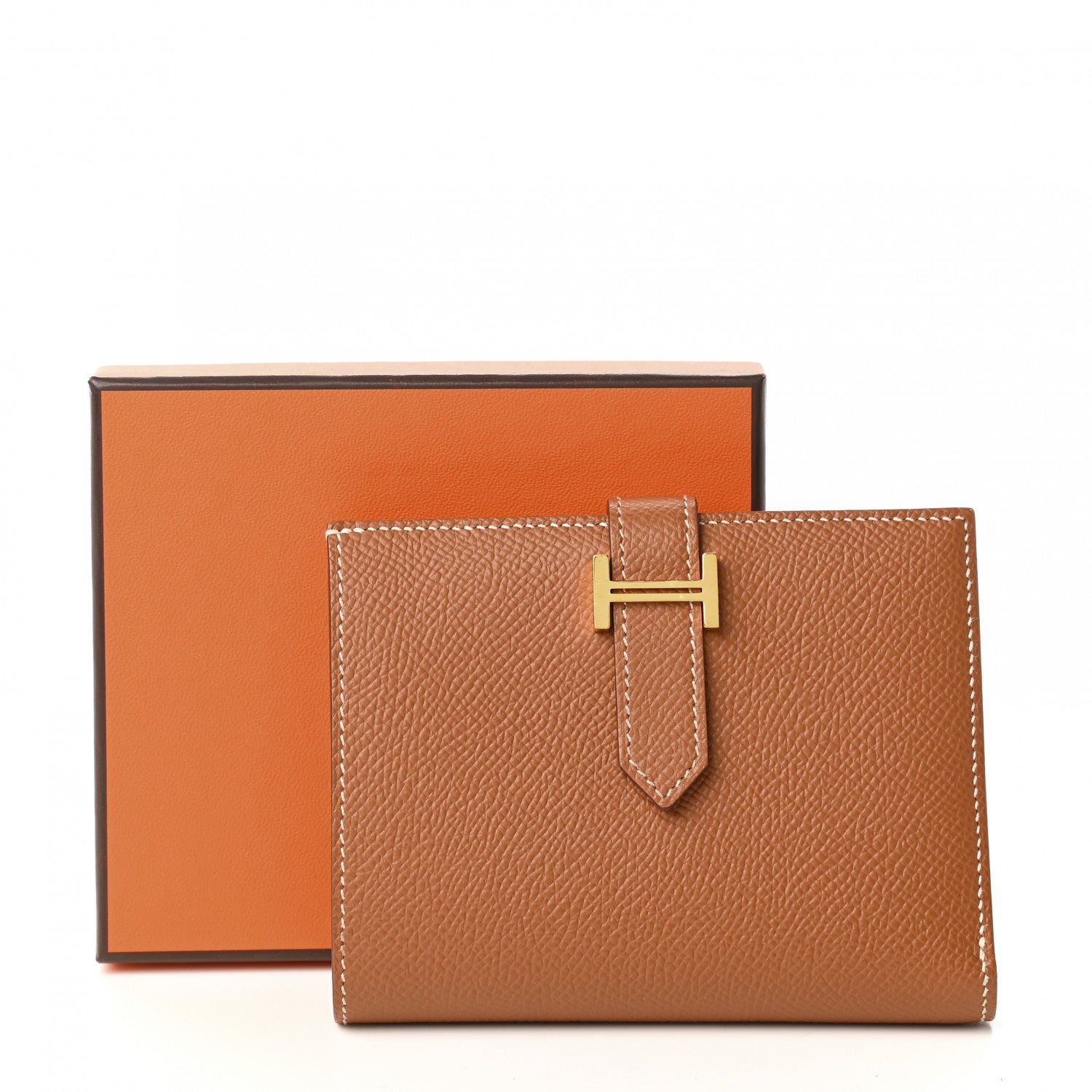 Hermes Epsom Bearn Compact Wallet Gold 10 of 10
