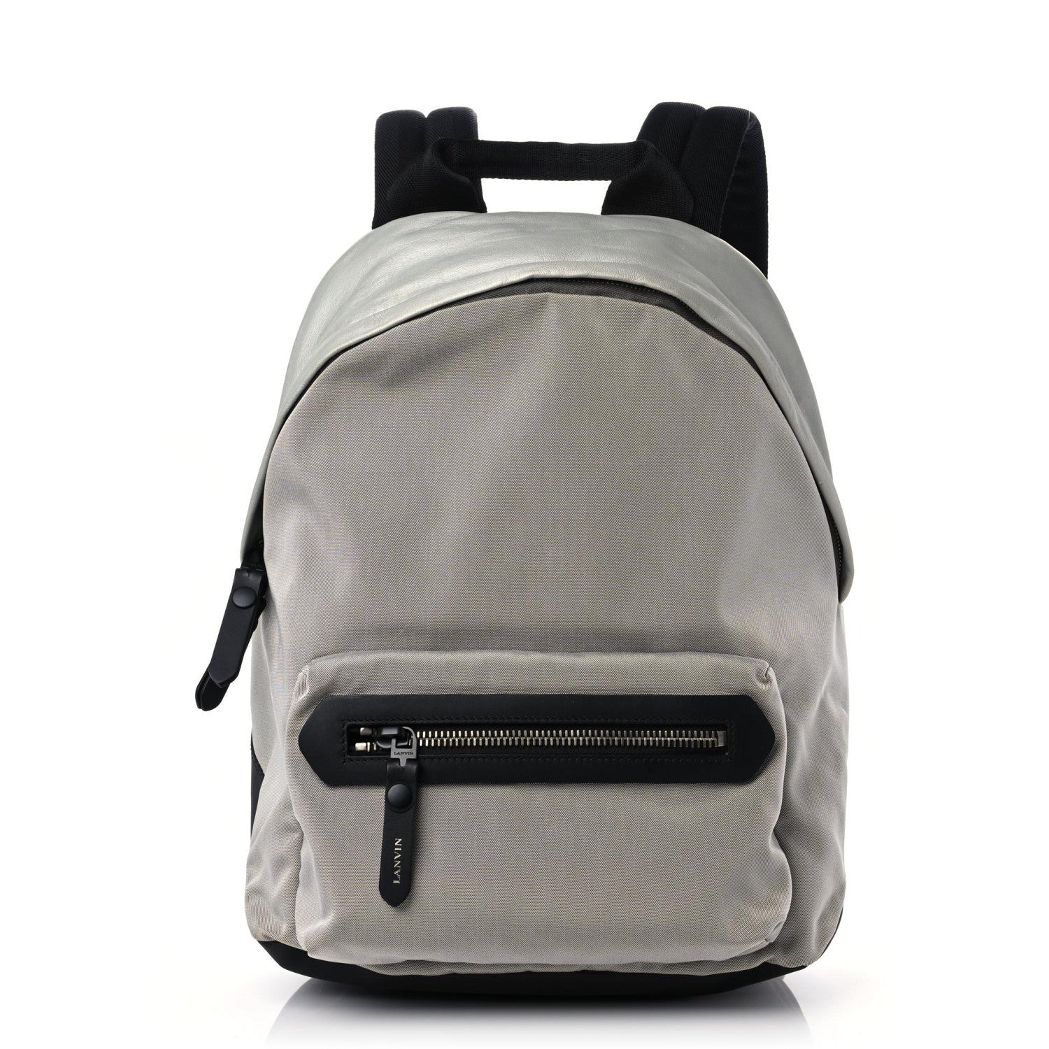Lanvin Technical Canvas Nappa Nylon Backpack Grey Black 1 of 8