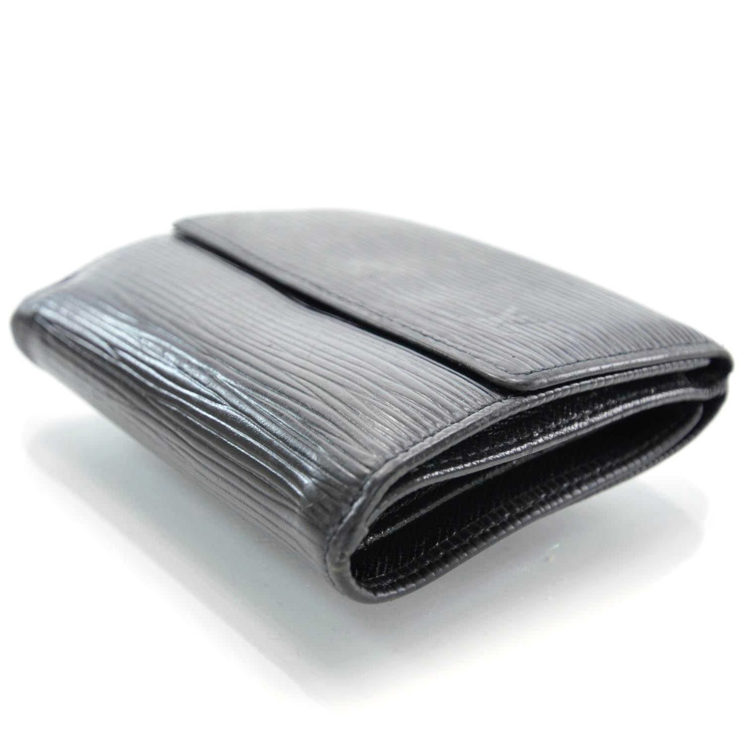 Louis Vuitton Epi Elise Wallet Black 3 of 9