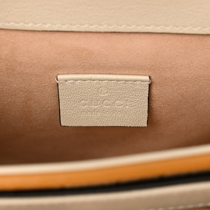 Gucci GG Supreme Monogram Calfskin Mini Padlock Flap Pocket Shoulder Bag Beige Mystic White Sun Oil 6 of 11