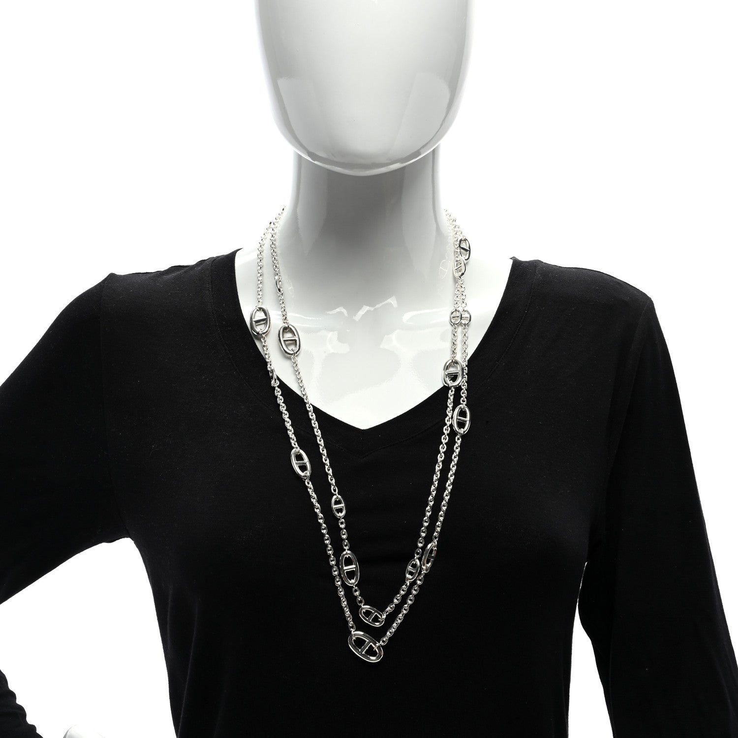 Hermes Sterling Silver Farandole Necklace 160 2 of 4