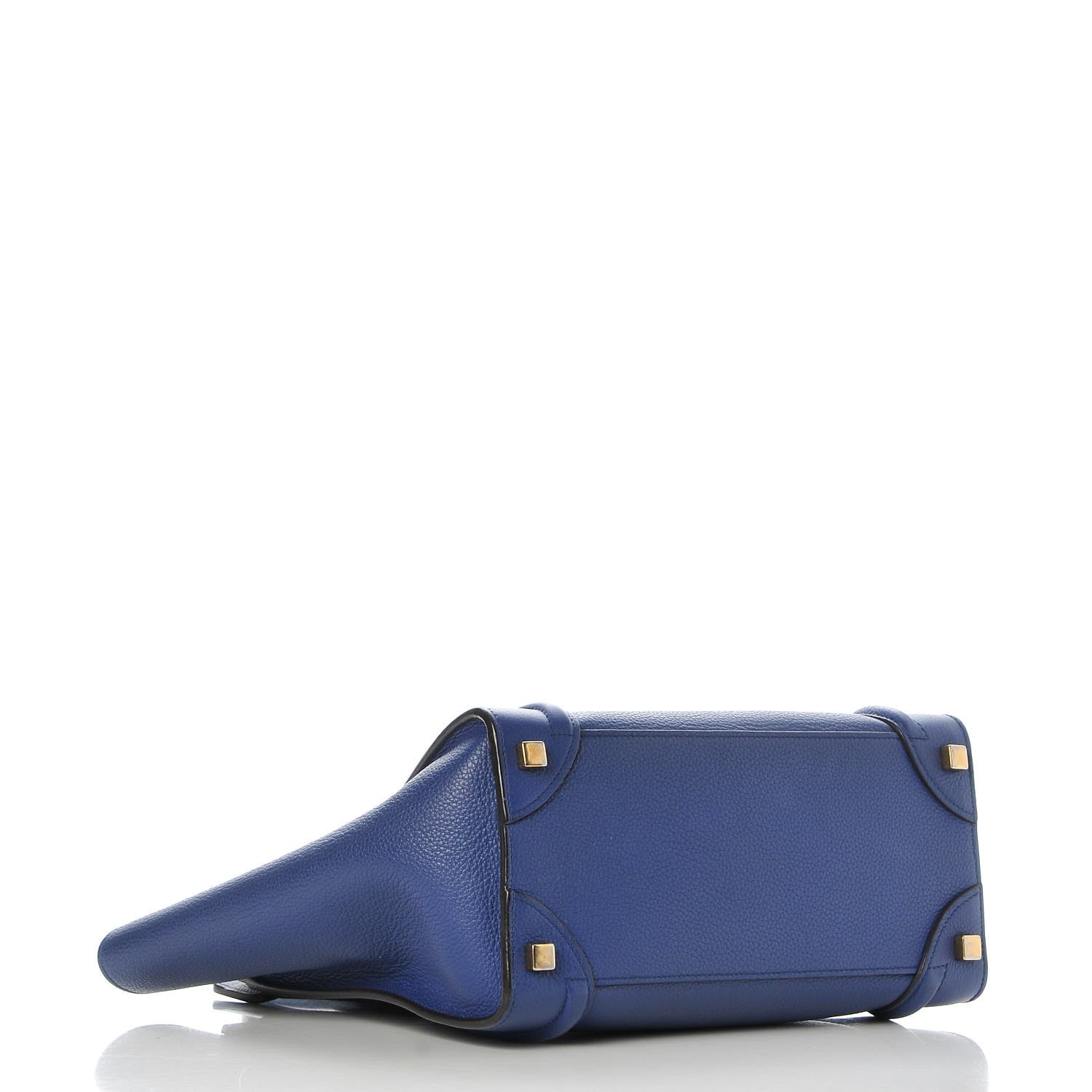 Celine Drummed Calfskin Micro Luggage Indigo 4 of 11