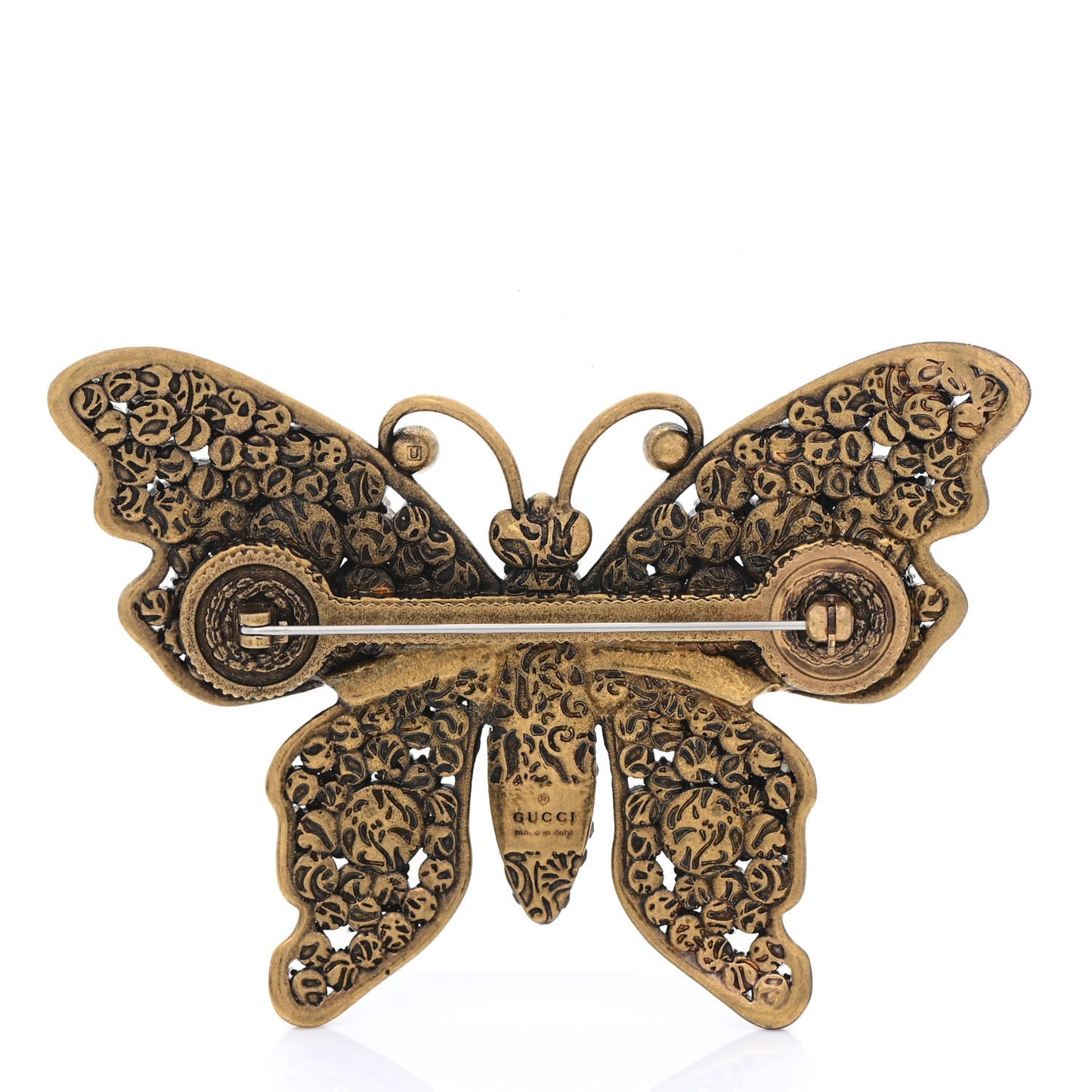 Crystal Butterfly Brooch Multicolor