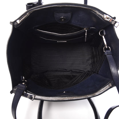 Prada Glace Calfskin Twin Pocket Tote Baltico 6 of 18
