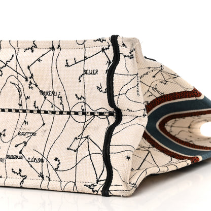 Christian Dior Canvas Embroidered Large Zodiac Book Tote Latte Multicolor 10 of 15