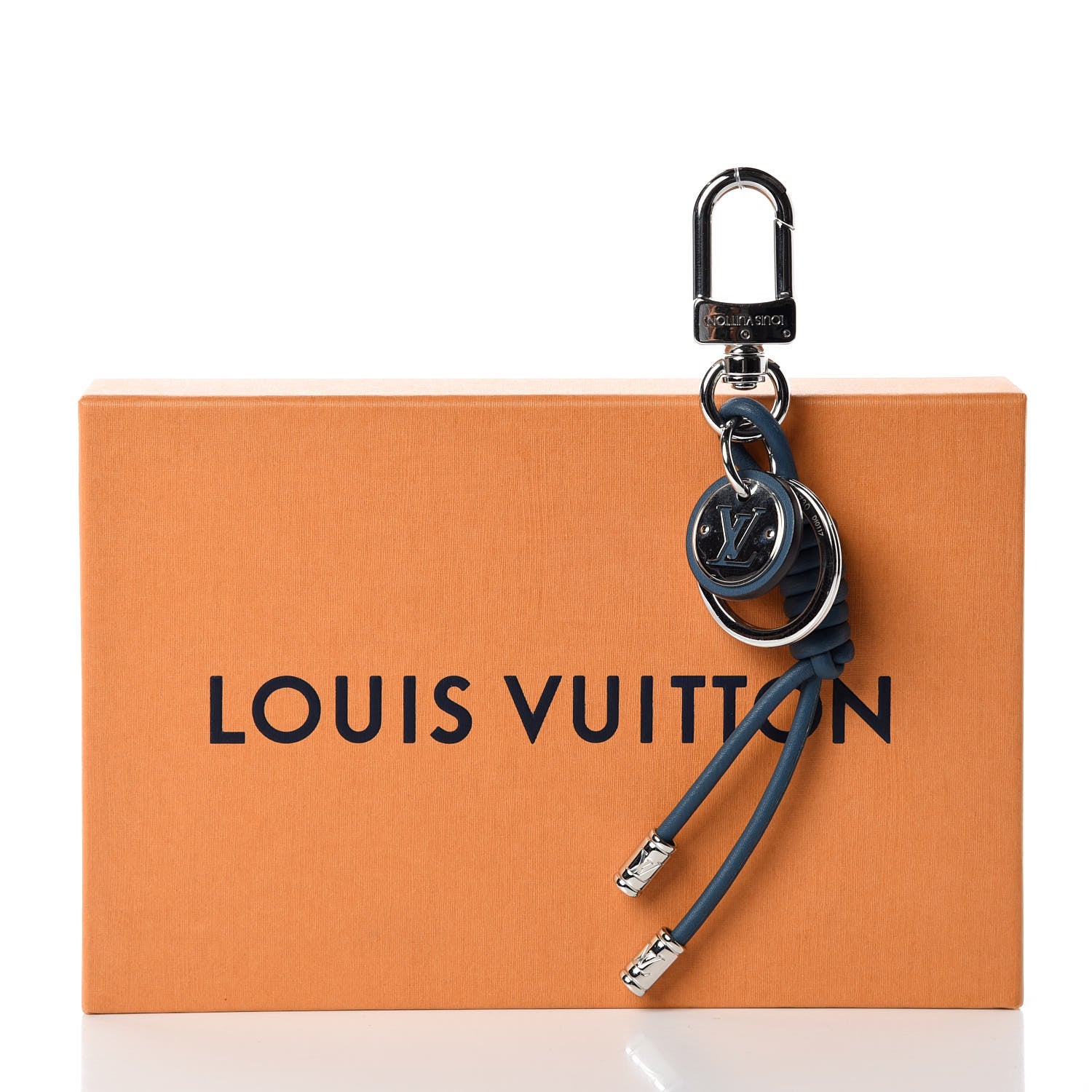 Louis Vuitton Calfskin Graphite Rope Key Holder Blue 2 of 4