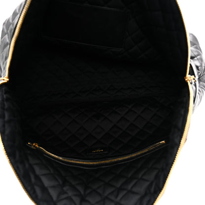 Saint Laurent Calfskin Quilted ES Giant Travel Bag Black 5 of 10