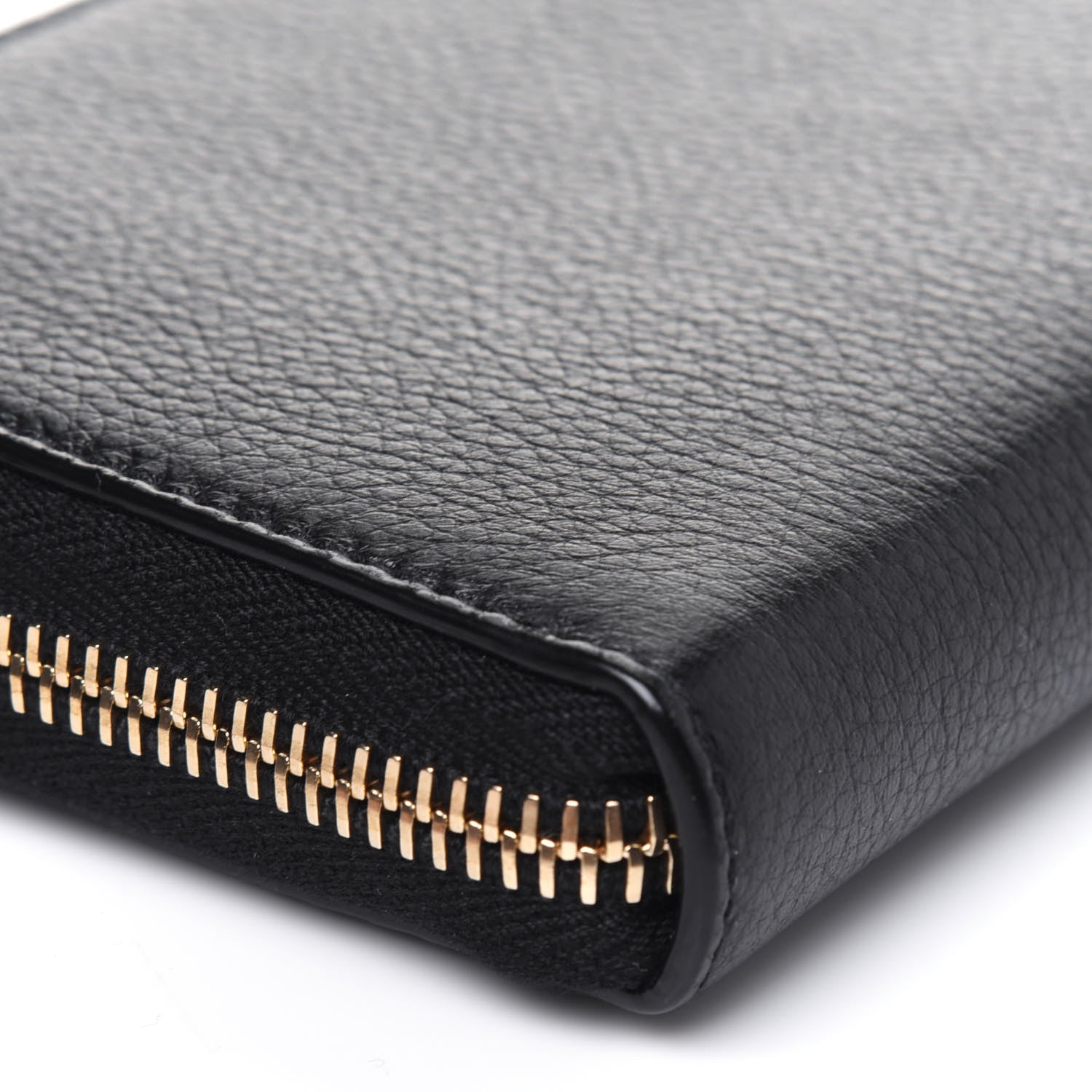 Saint Laurent Grained Calfskin Zip Around Wallet Black 22 of 32