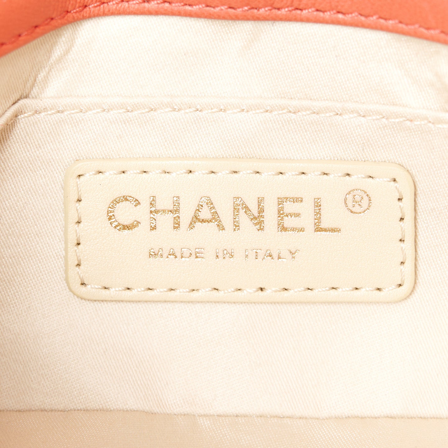 Lambskin Quilted Extra Mini Cruise Charm Flap Coral