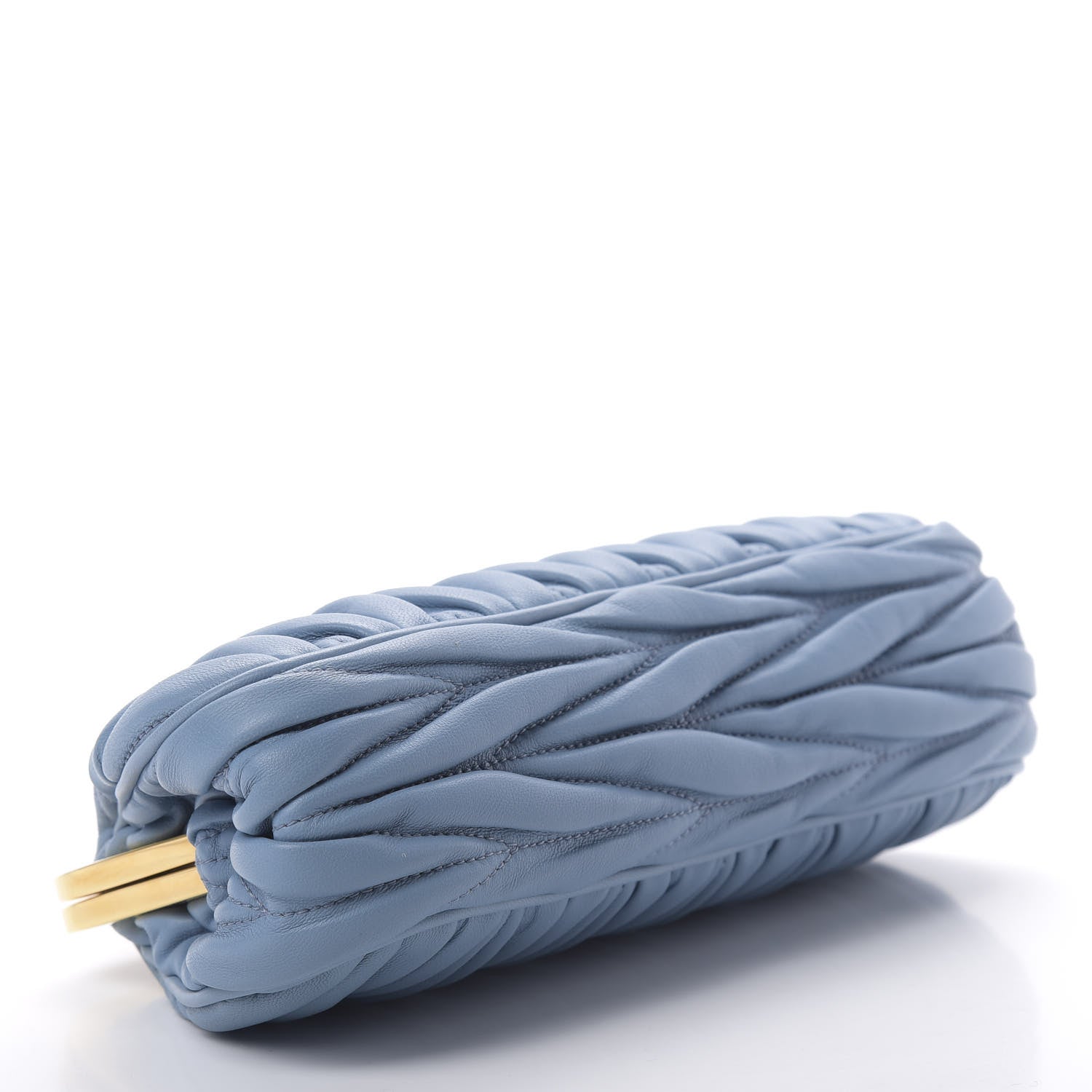 Miu Miu Matelasse Lux Kiss Lock Clutch Astrale 4 of 8