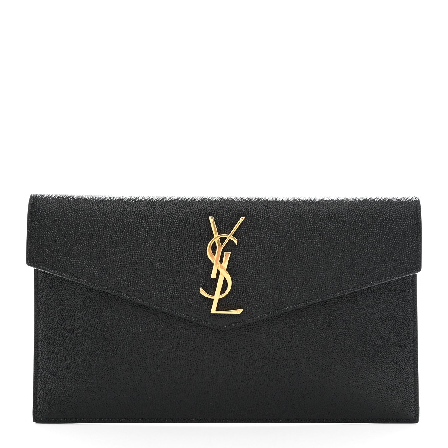 Saint Laurent Grain De Poudre Uptown Pouch Black 1 of 7
