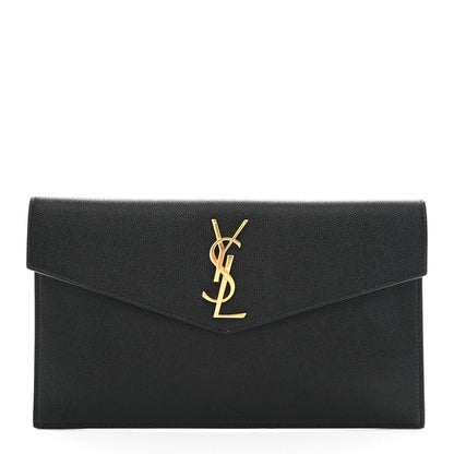 Saint Laurent Grain De Poudre Uptown Pouch Black 1 of 7