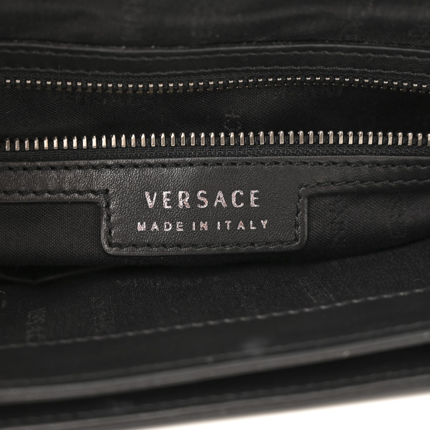 Versace Calfskin Embossed Medusa Messenger Bag Black 6 of 13