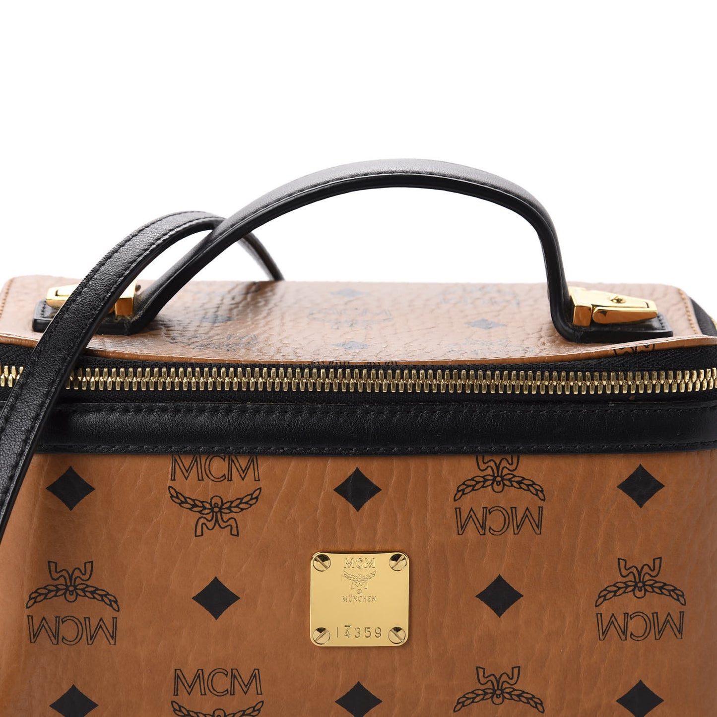 Visetos Vanity Case Cognac Black