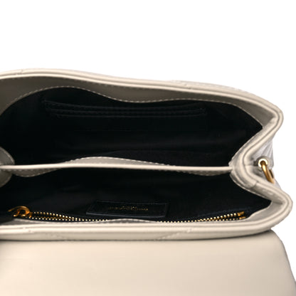 Saint Laurent Calfskin Y Quilted Monogram Toy Loulou Crossbody Bag Crema Soft 5 of 13