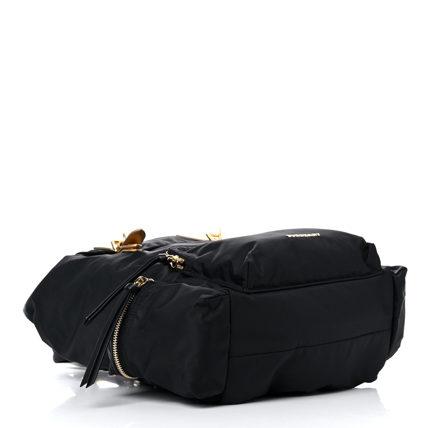 Burberry Nylon Large Rucksack Backpack Black Gold 4 of 13