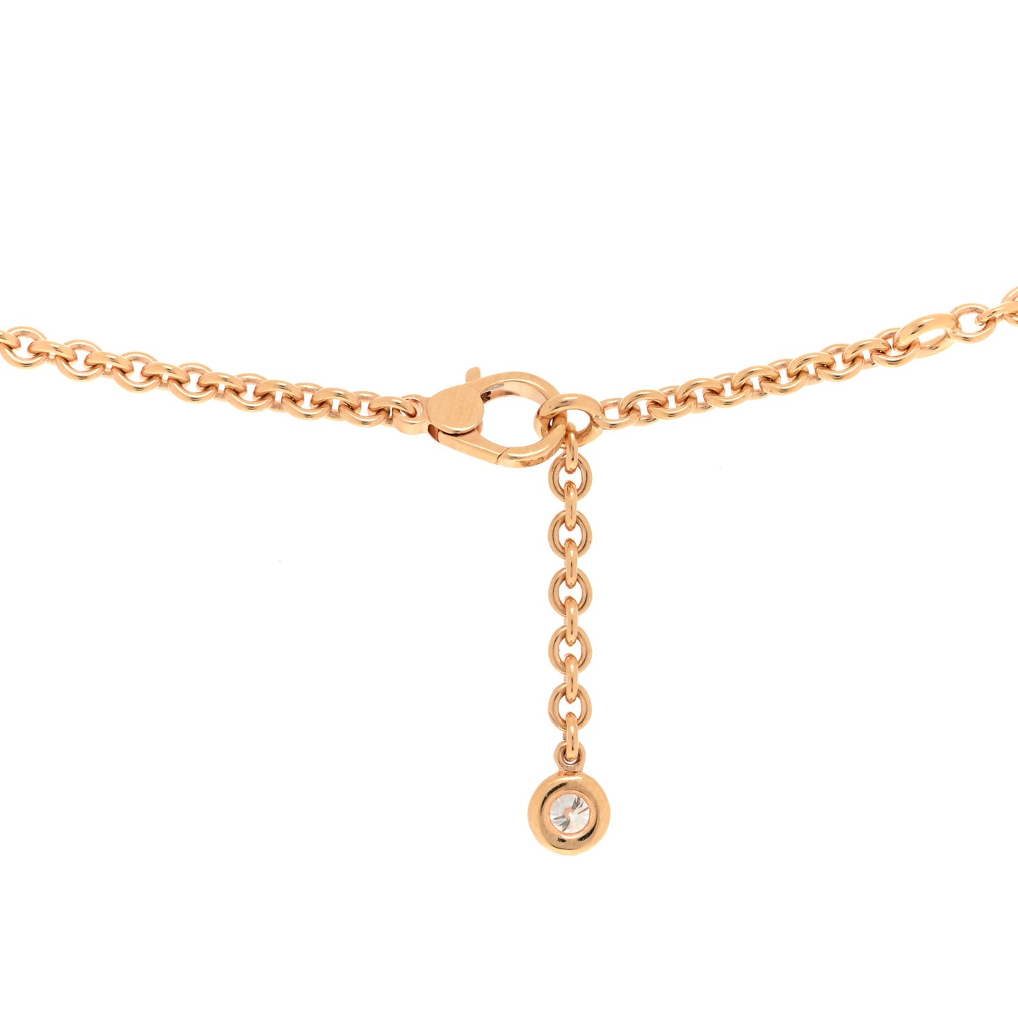18K Rose Gold Diamond TPM Filet d'Or Necklace ST